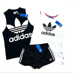 ADIDAS ORIGINALS Tank Top & Shorts Bundle